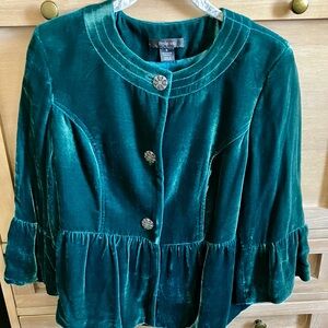Style & Co. Teal Velvet Women's Blazer